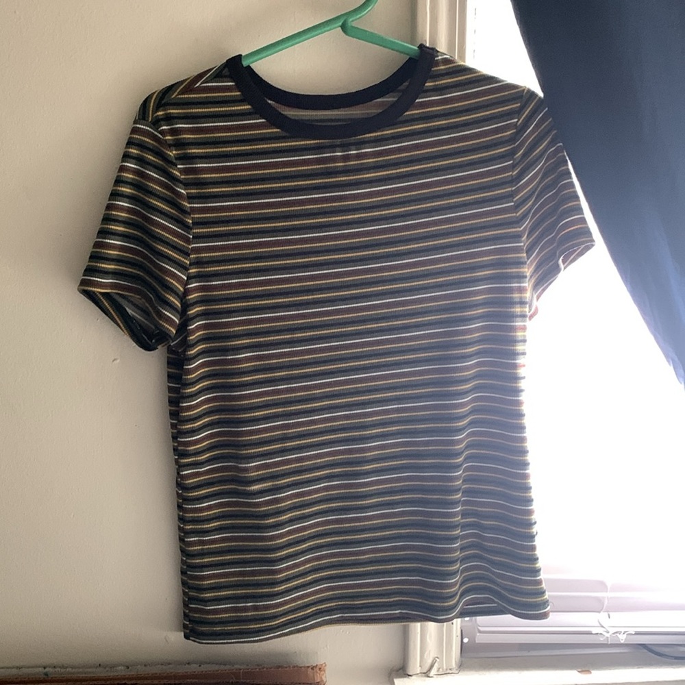 No Boundaries Striped Ribbed Top - Picture 2 of 4